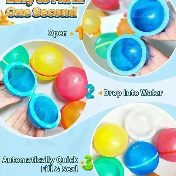 COPY - 12 Pack Reusable Water Balloons with Mesh Bag - Picture 4 of 5